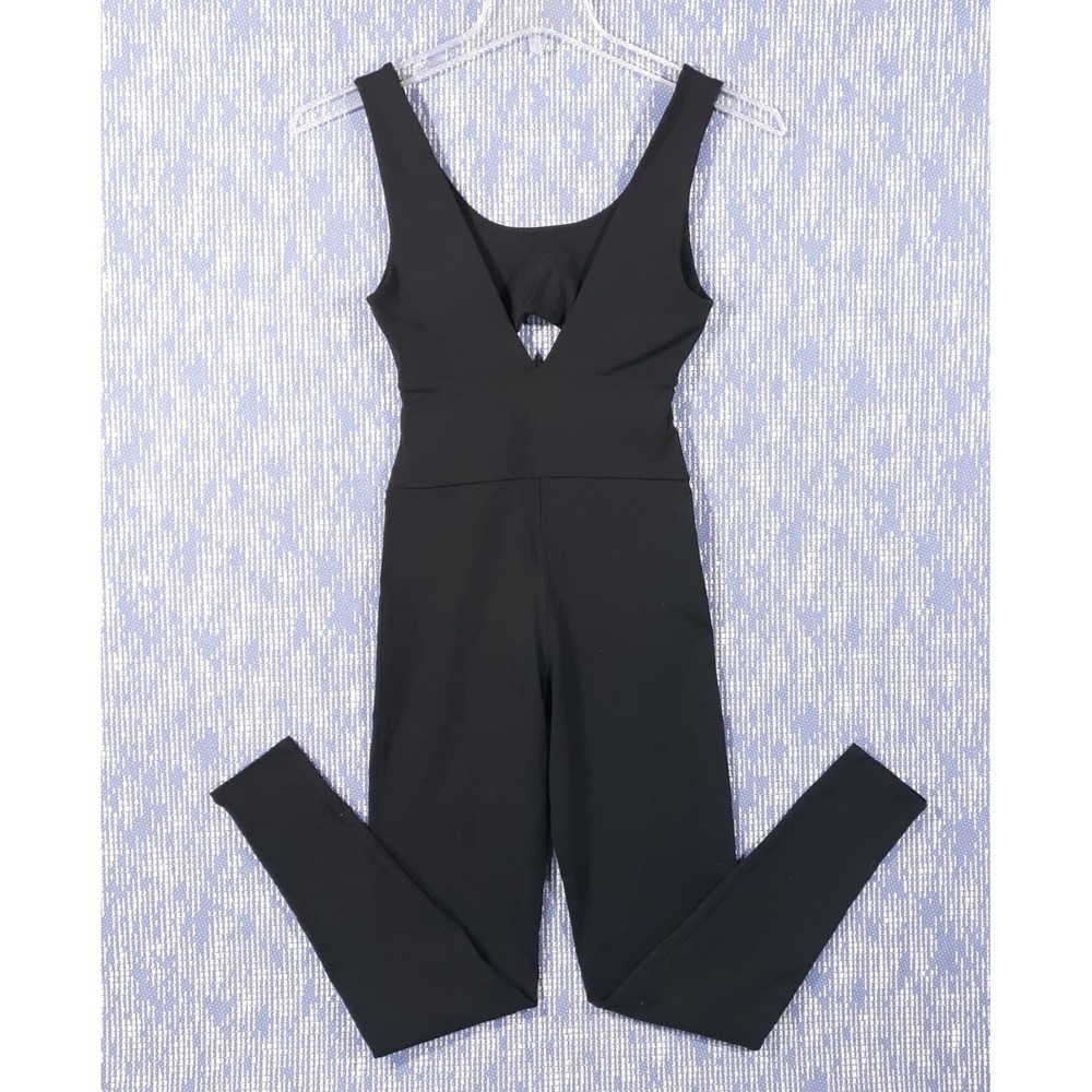 Live The Process Jumpsuit Yoga Pilates Sleeveless Womens Medium Black Made USA